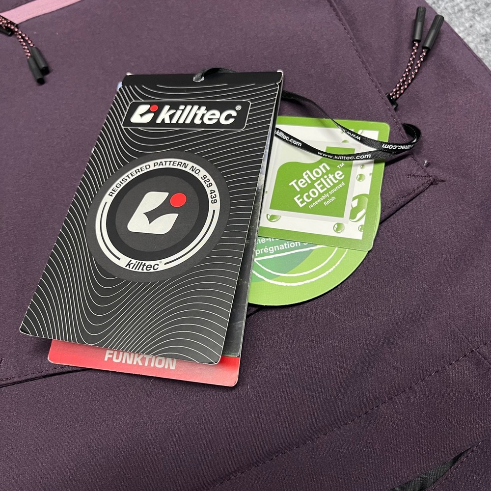 Killtec Jacket Womens Size 8 Purple Plum Functional Hooded Weatherproof Ski NEW - Picture 12 of 16